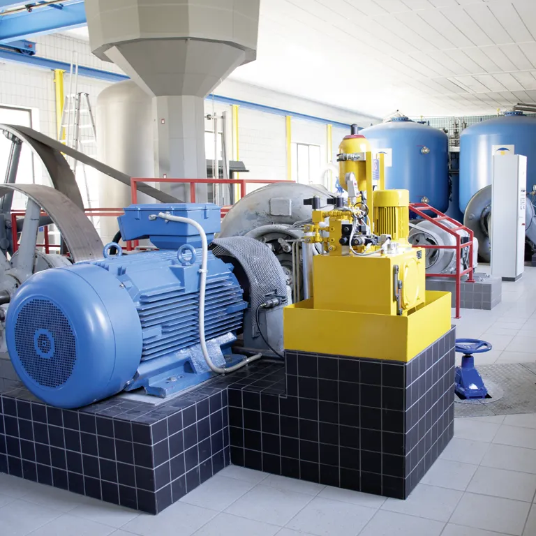 Wasserkraftanlage im Wasserwerk